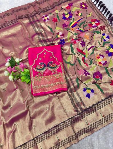 Anupama tissue pethani silk top saree wholesalers in surat